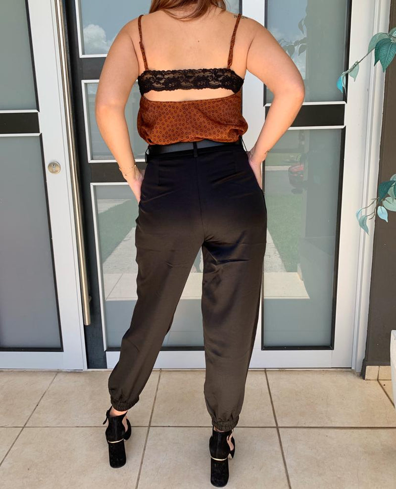 TOBACCO SATIN CAMI