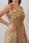 SNAKESKIN RUFFLED DRESS