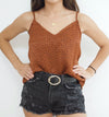 TOBACCO SATIN CAMI