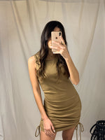 MAKE A MOVE SHIRRED DRESS